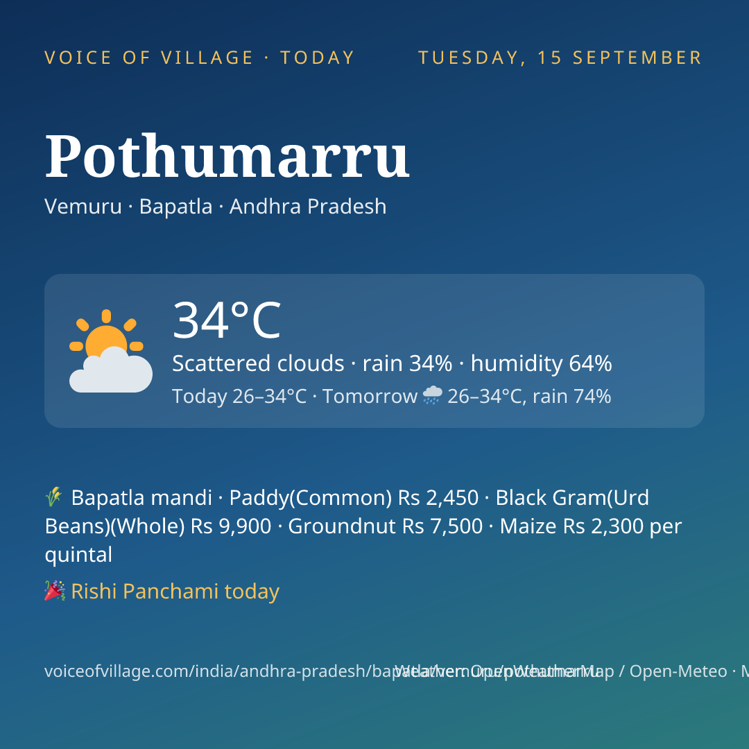 Pothumarru today