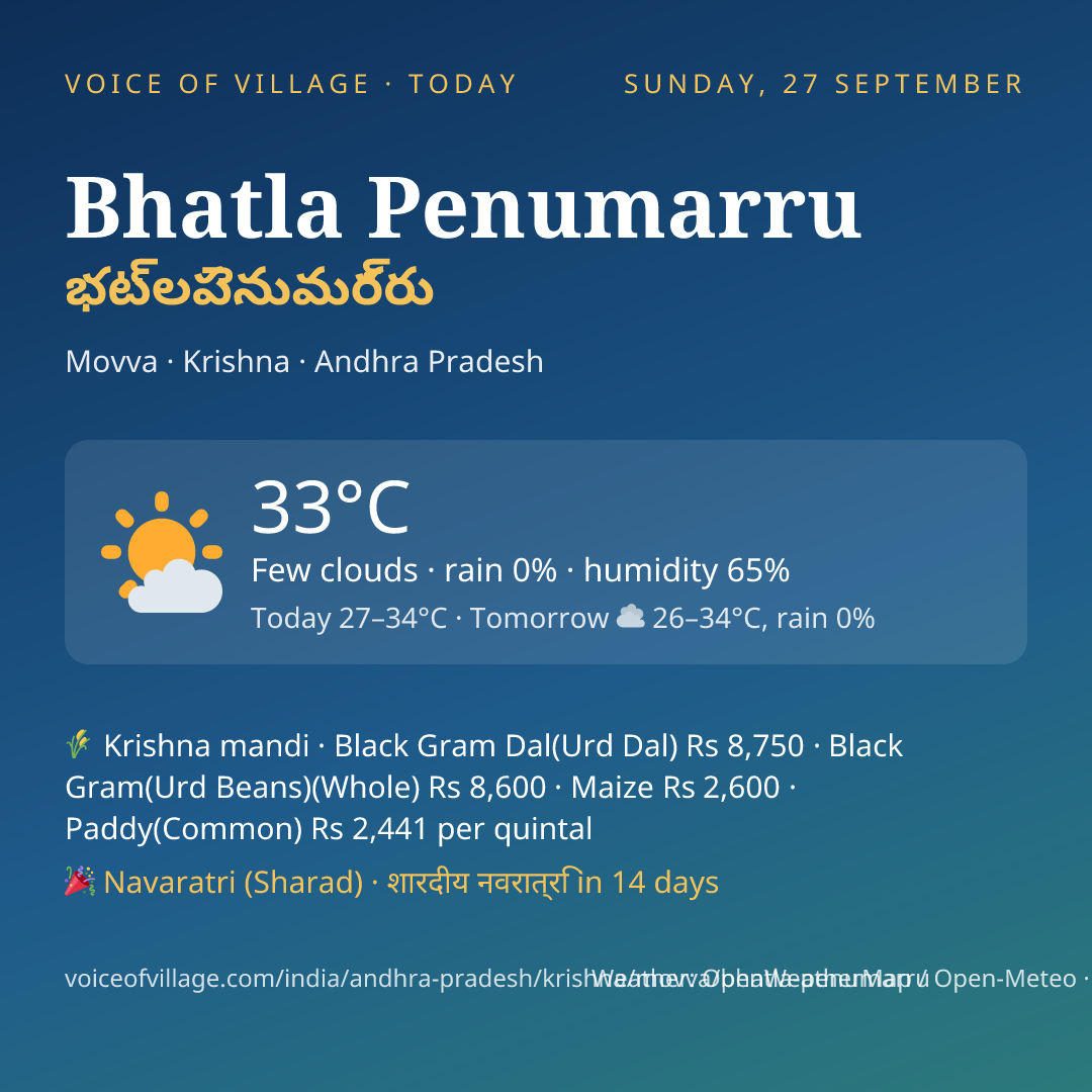 Bhatla Penumarru today