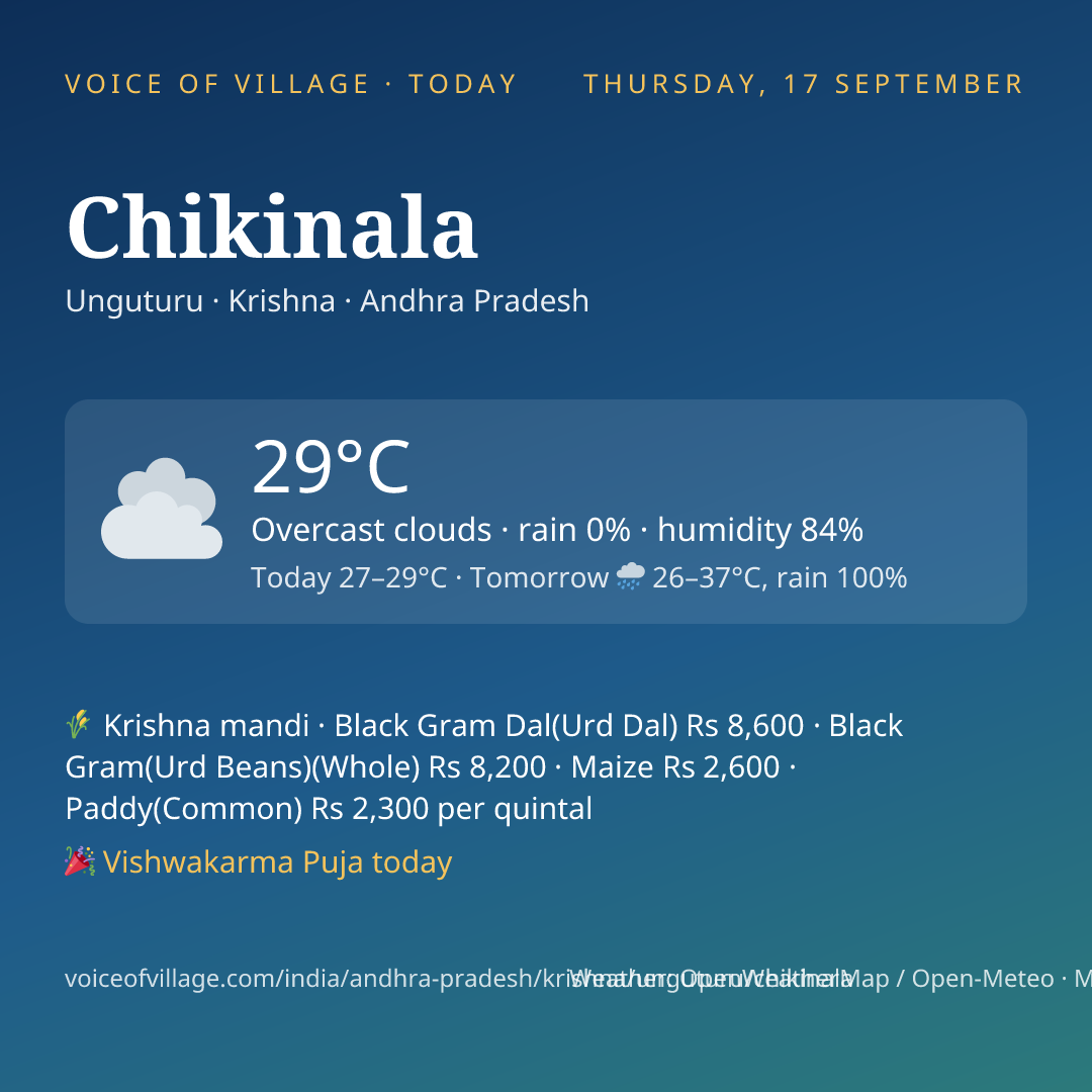 Chikinala today