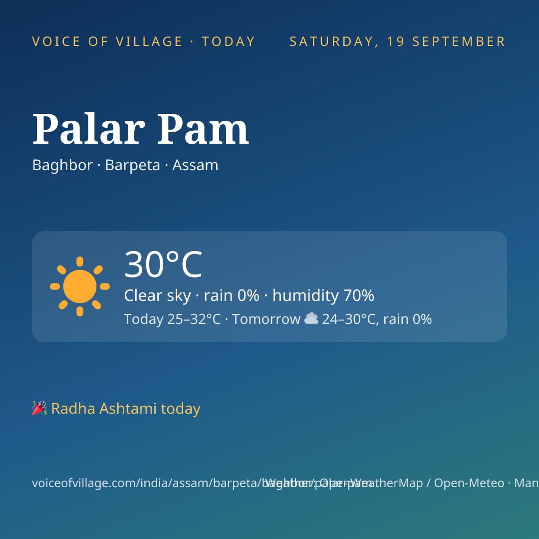 Palar Pam today
