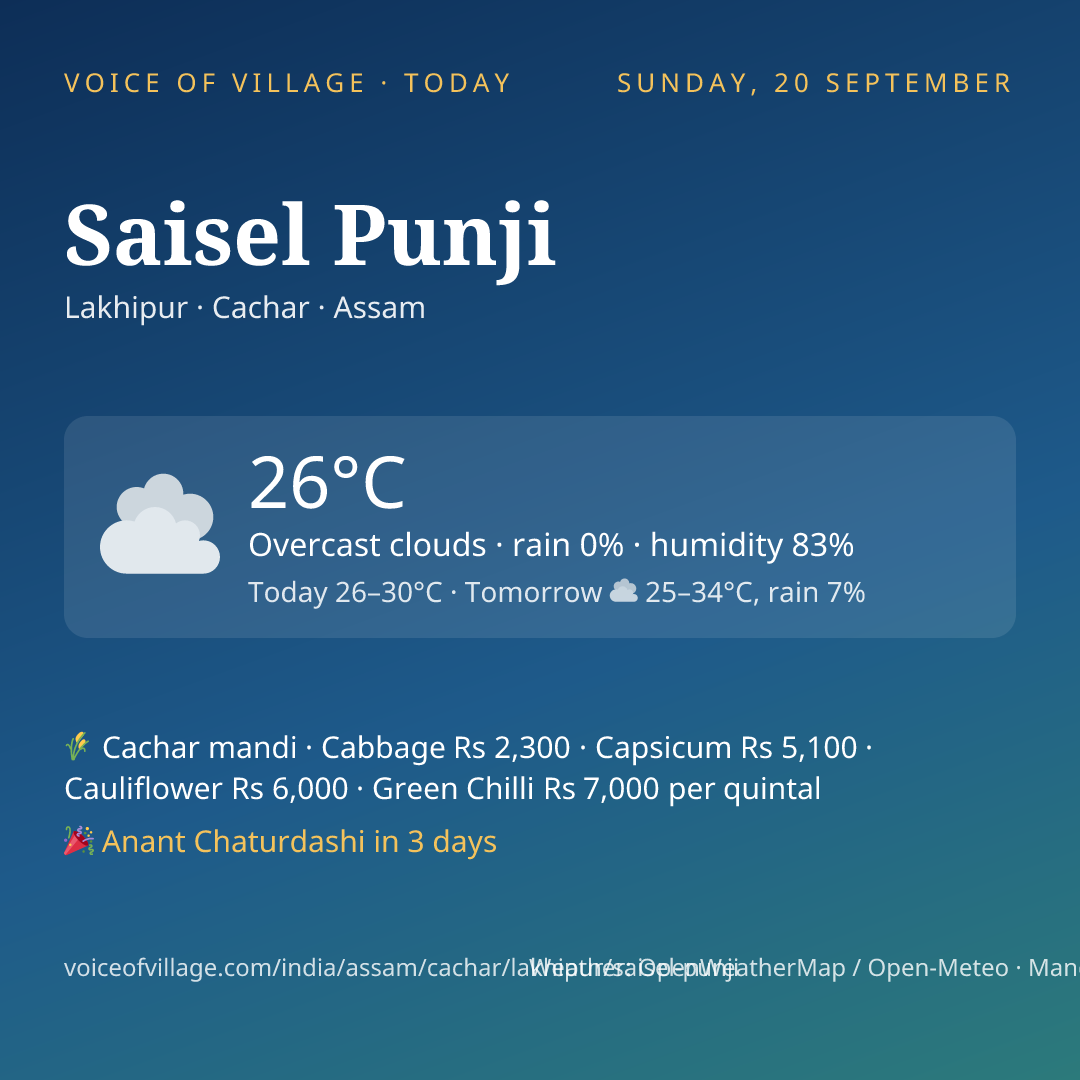 Saisel Punji today