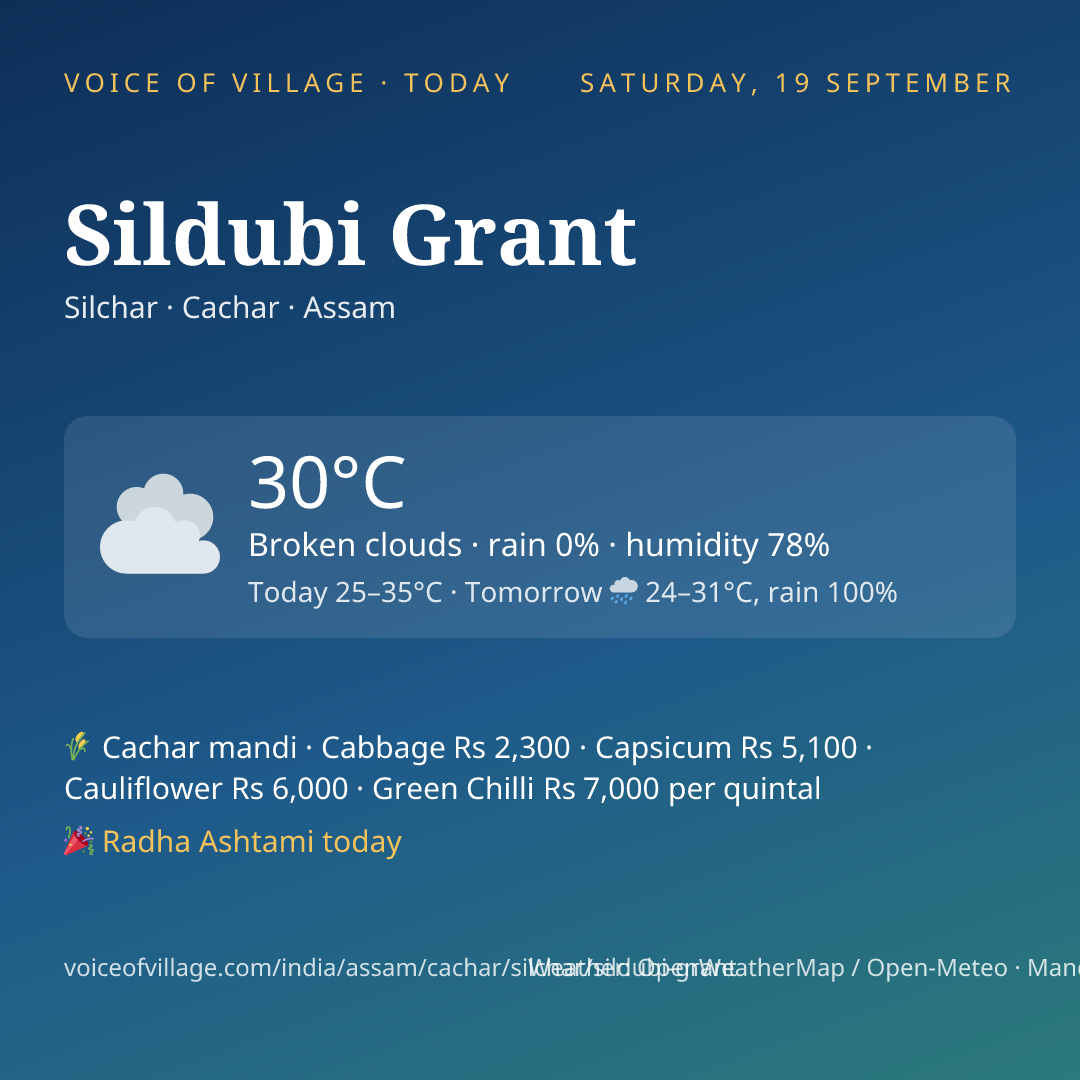 Sildubi Grant today
