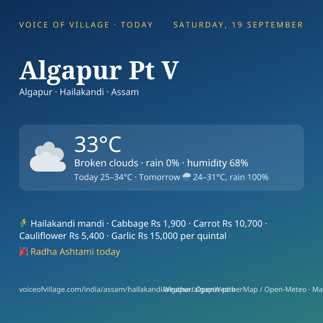 Algapur Pt V today