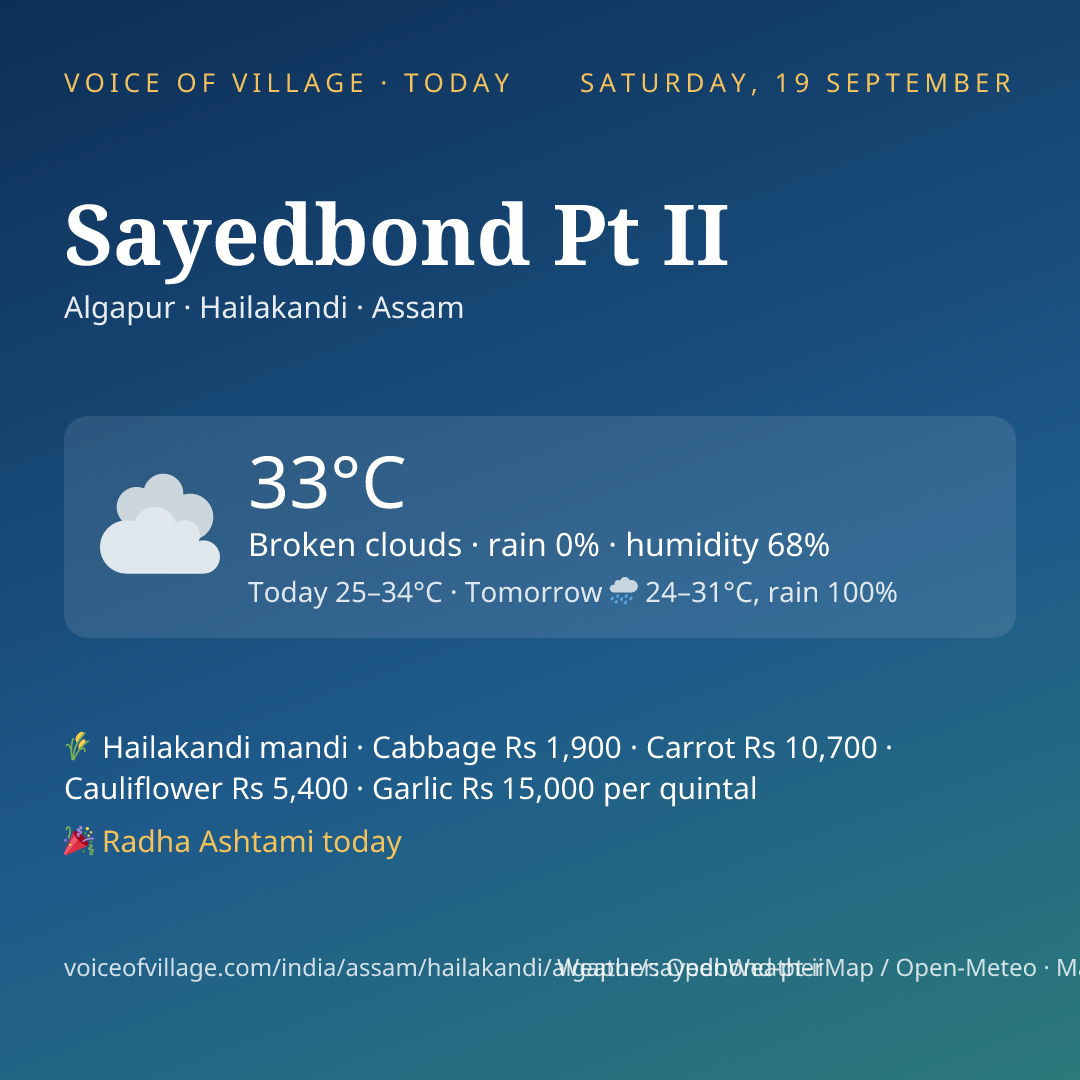 Sayedbond Pt II today
