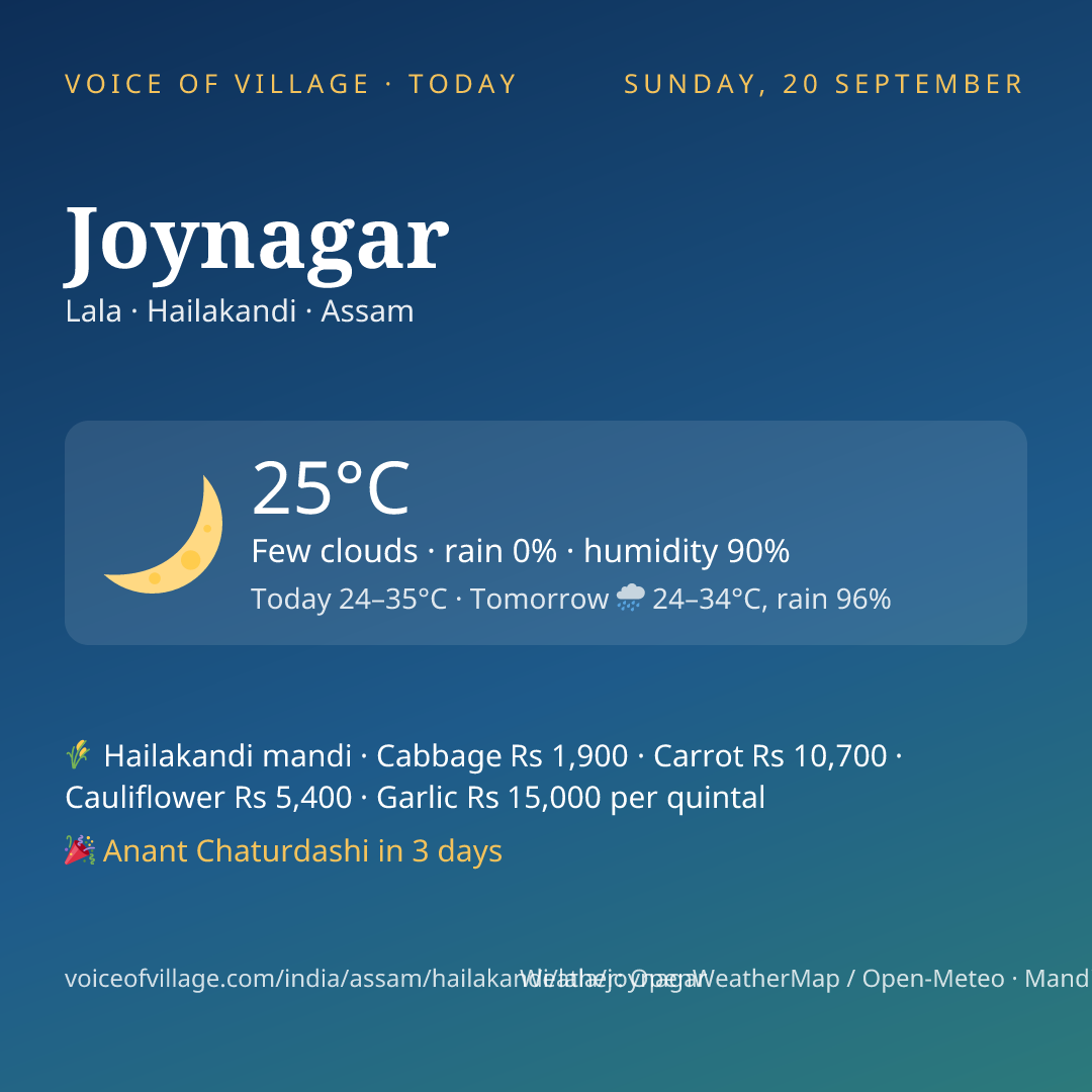 Joynagar today