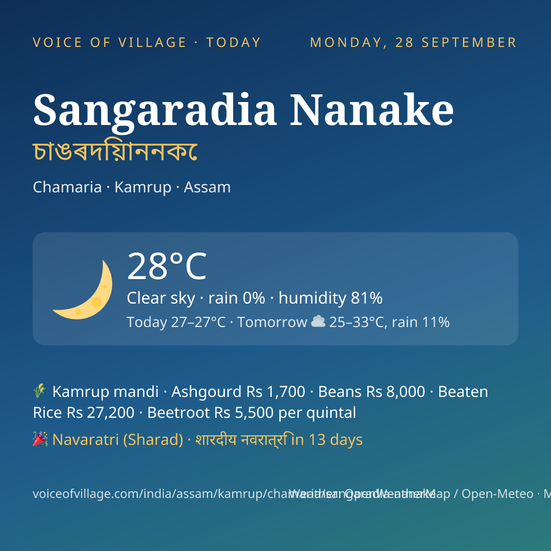 Sangaradia Nanake today