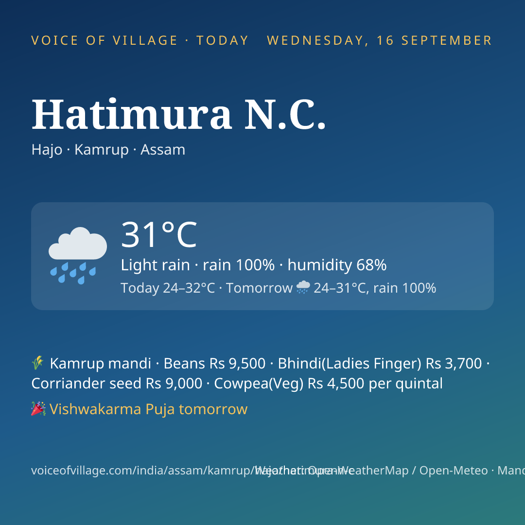 Hatimura N.C. today