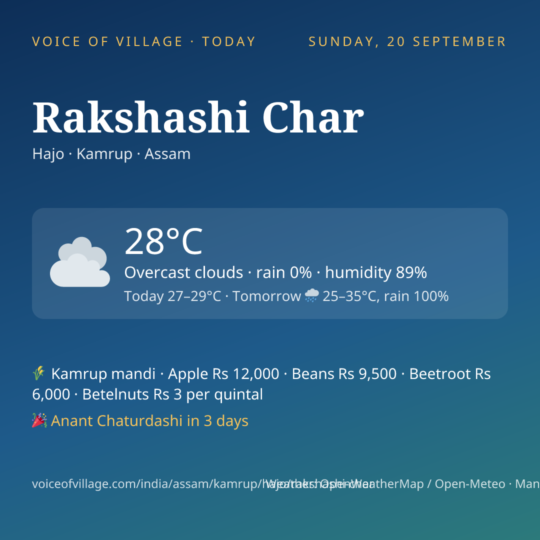Rakshashi Char today