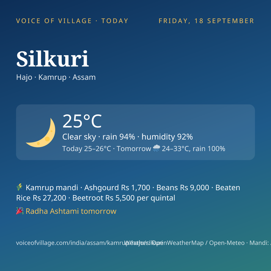 Silkuri today