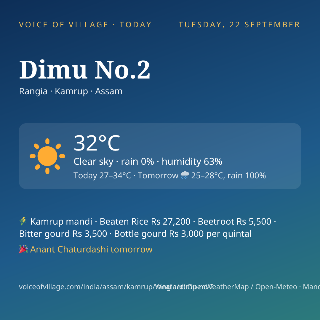 Dimu No.2 today