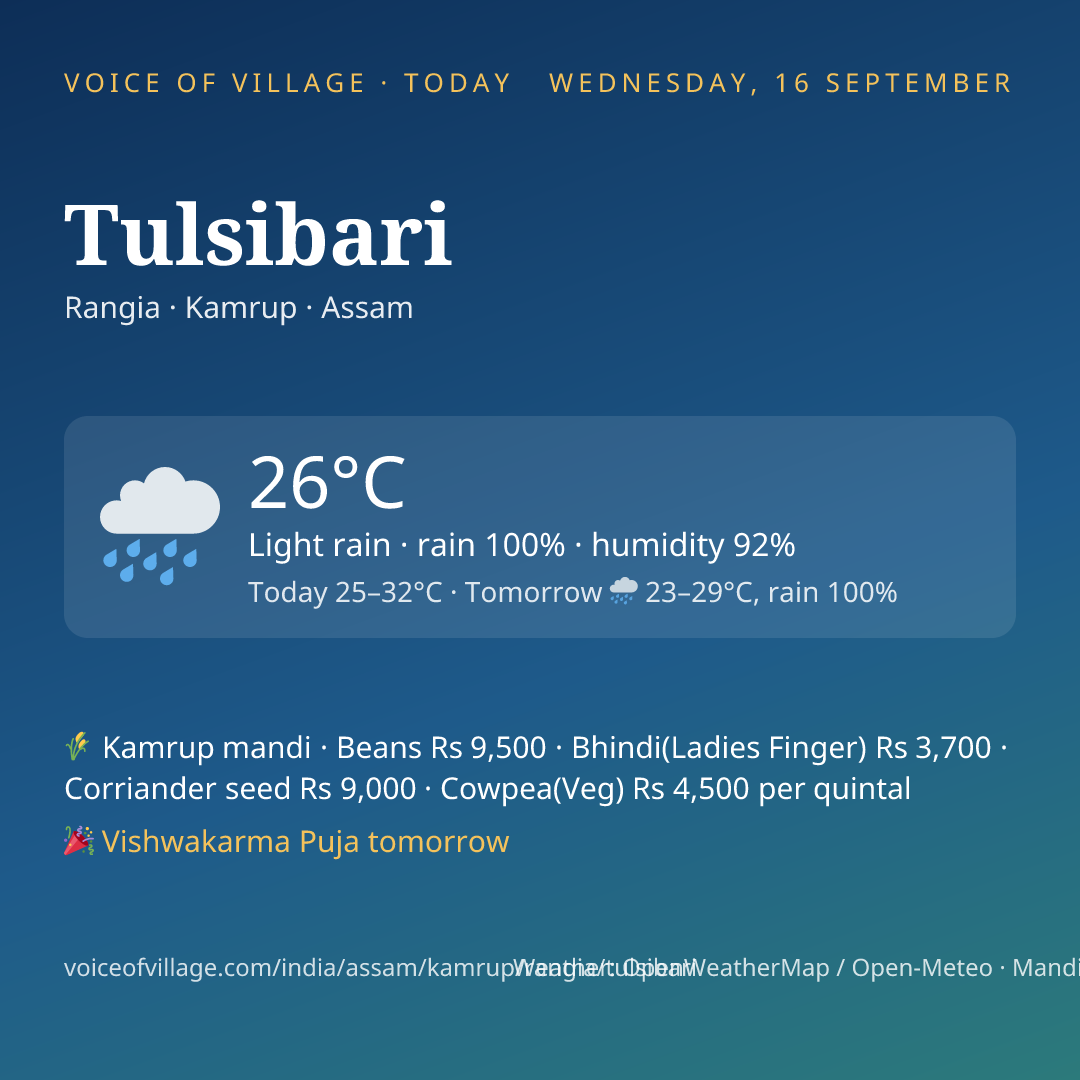 Tulsibari today