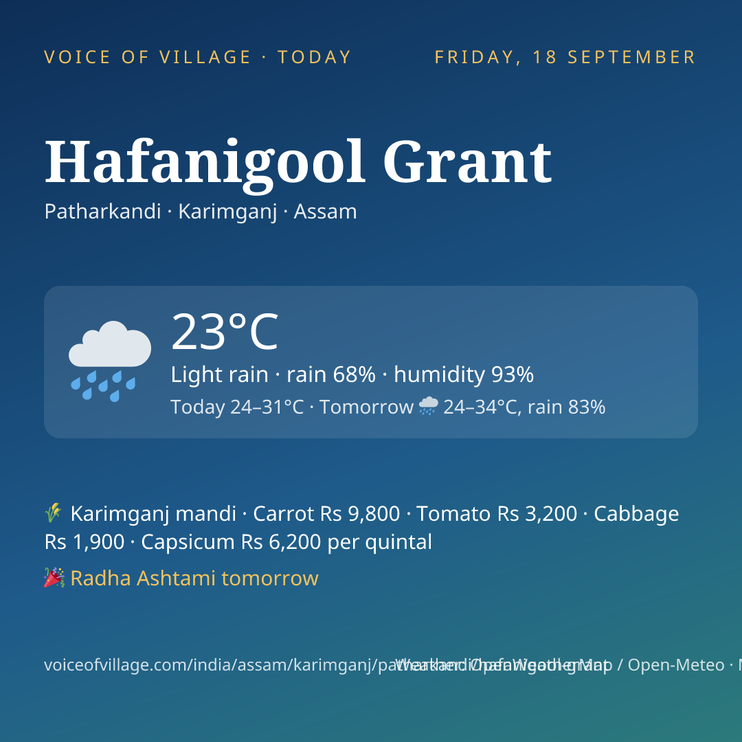 Hafanigool Grant today