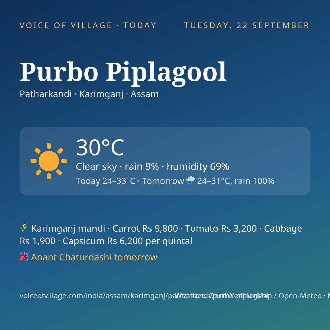 Purbo Piplagool today