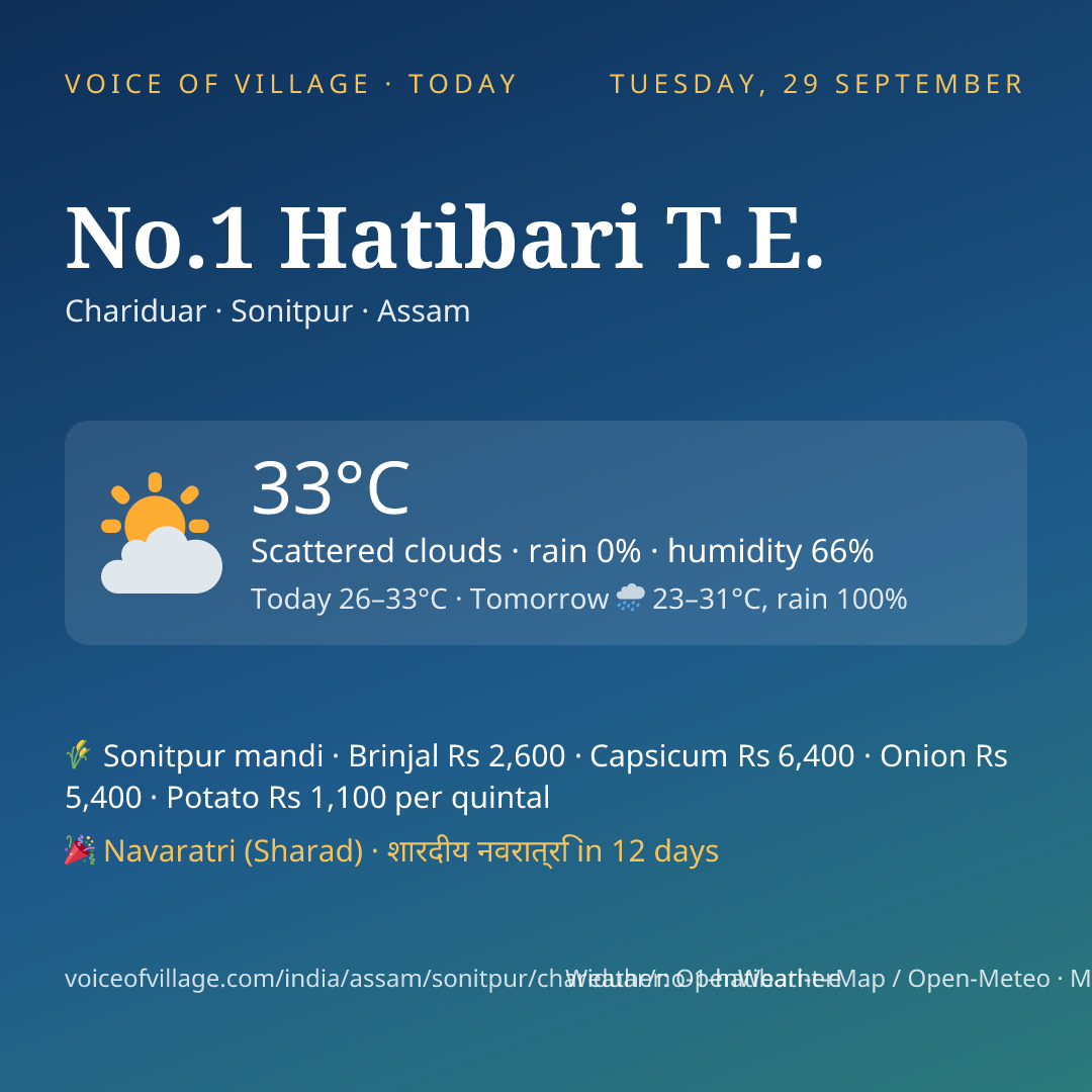 No.1 Hatibari T.E. today