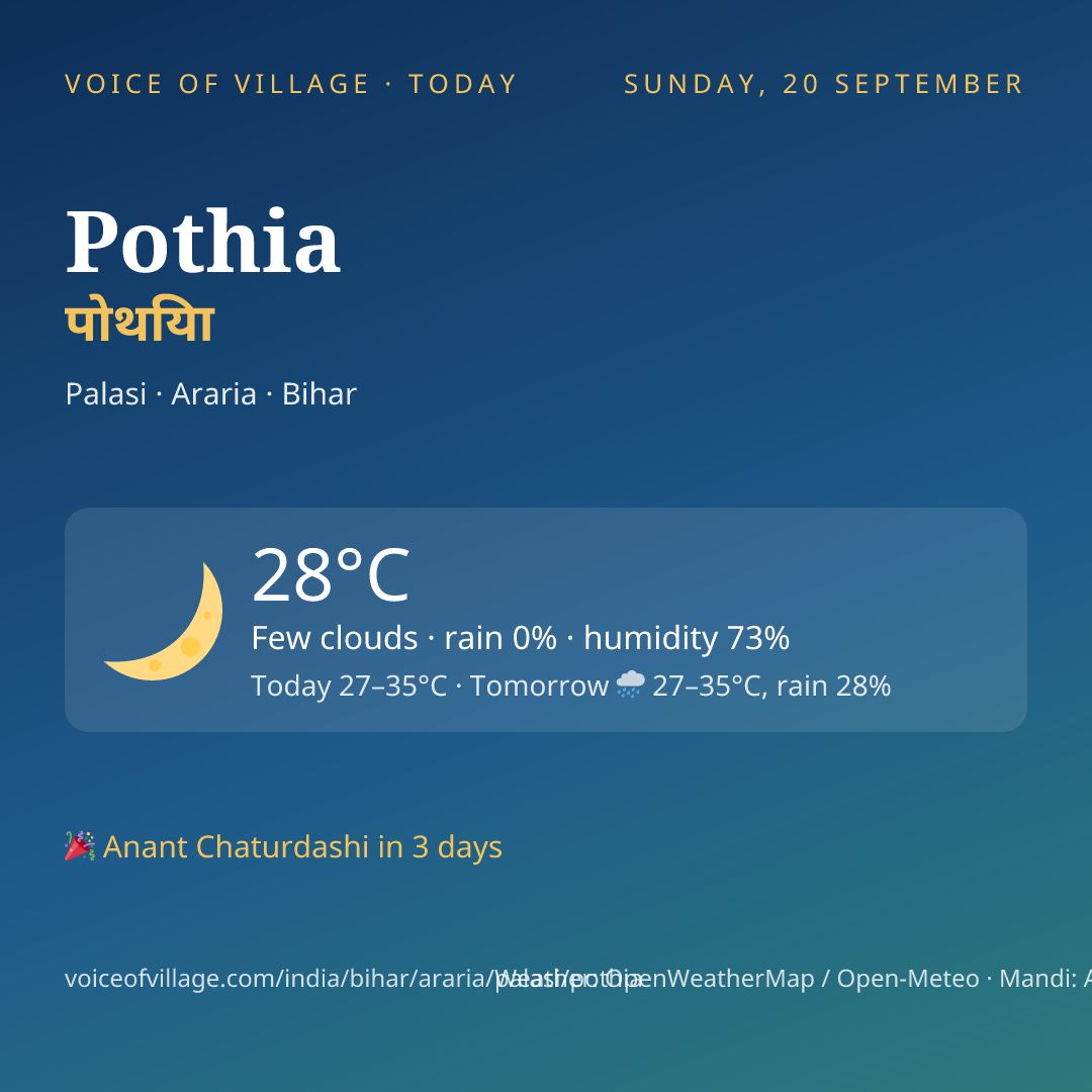 Pothia today