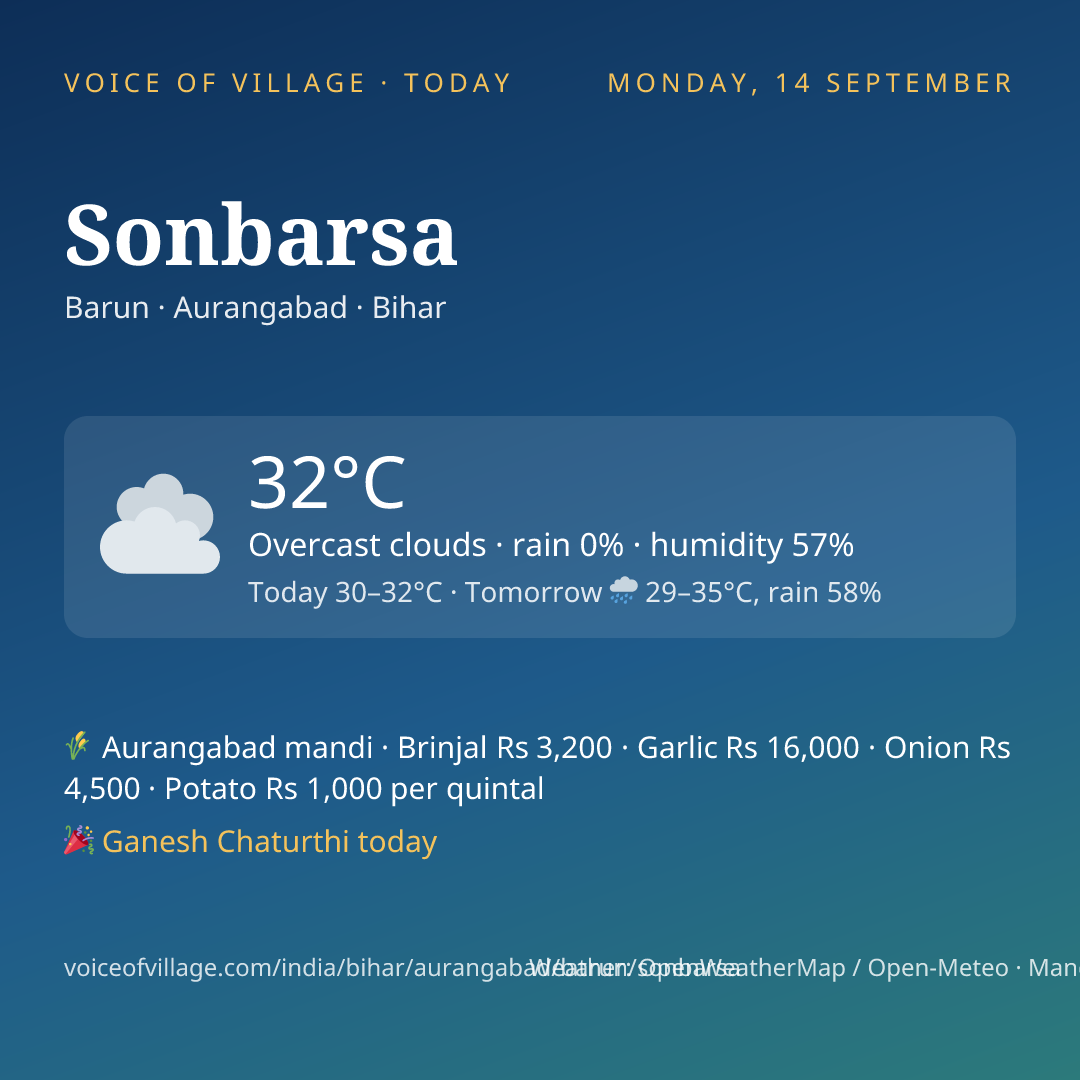 Sonbarsa today
