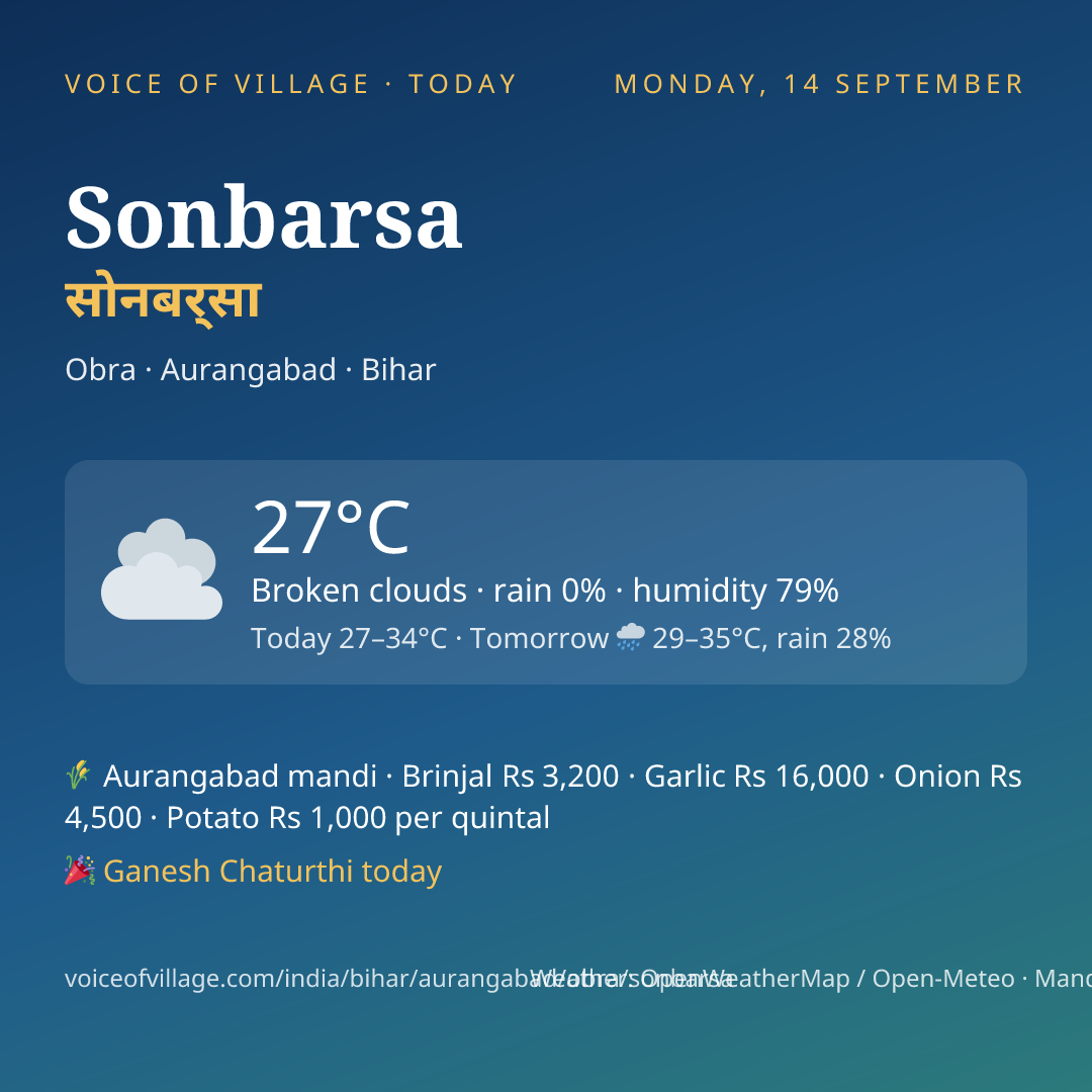 Sonbarsa today