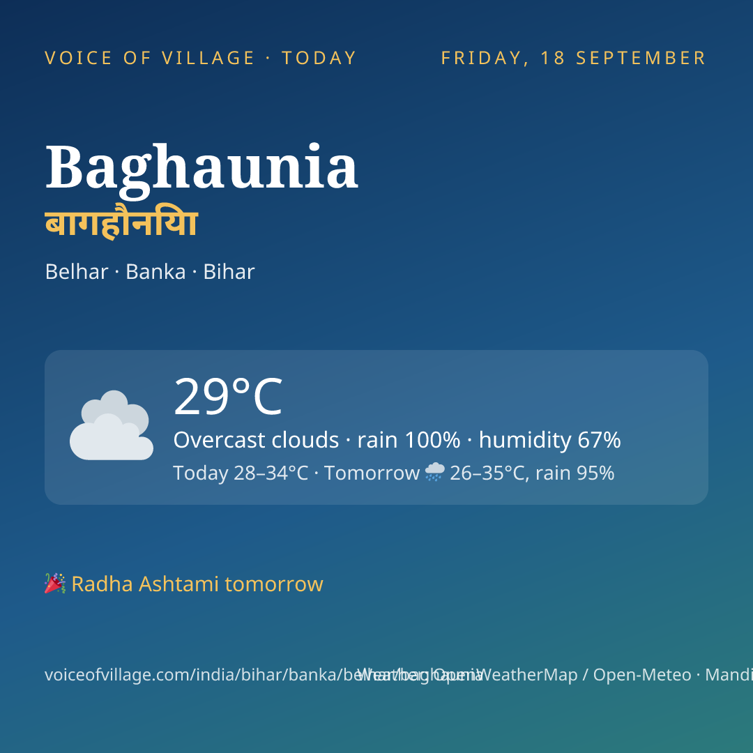Baghaunia today