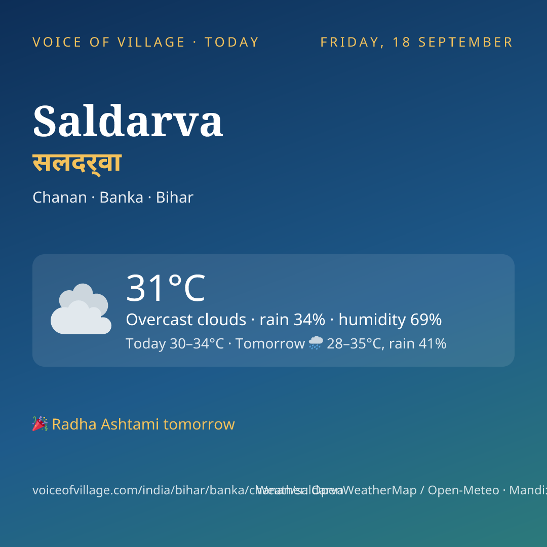 Saldarva today