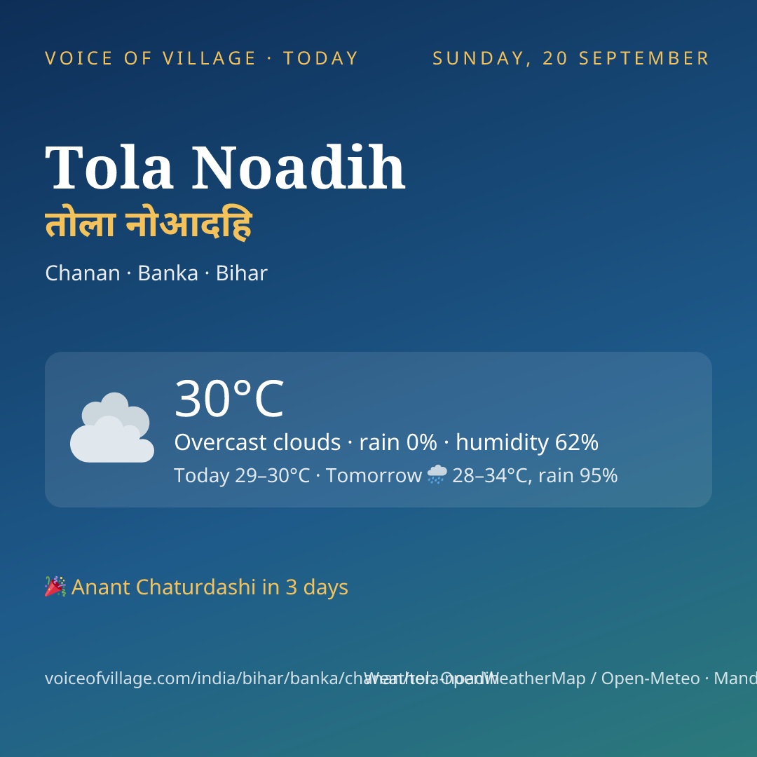 Tola Noadih today