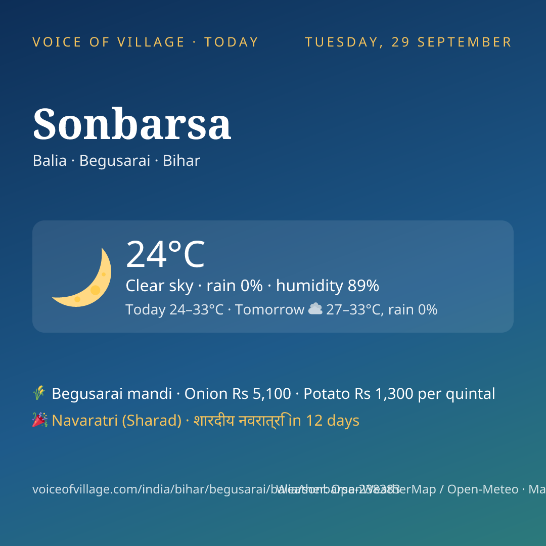 Sonbarsa today
