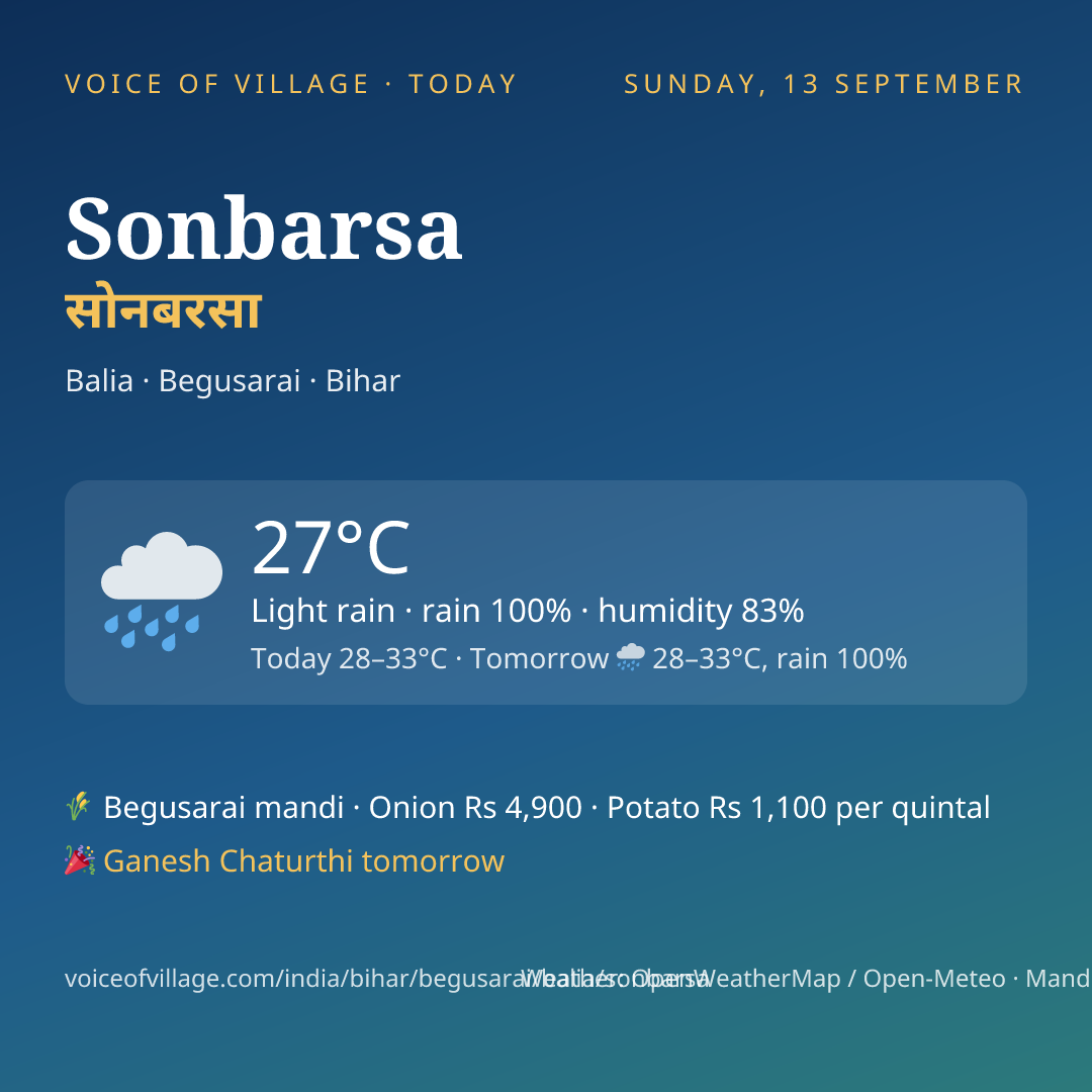 Sonbarsa today