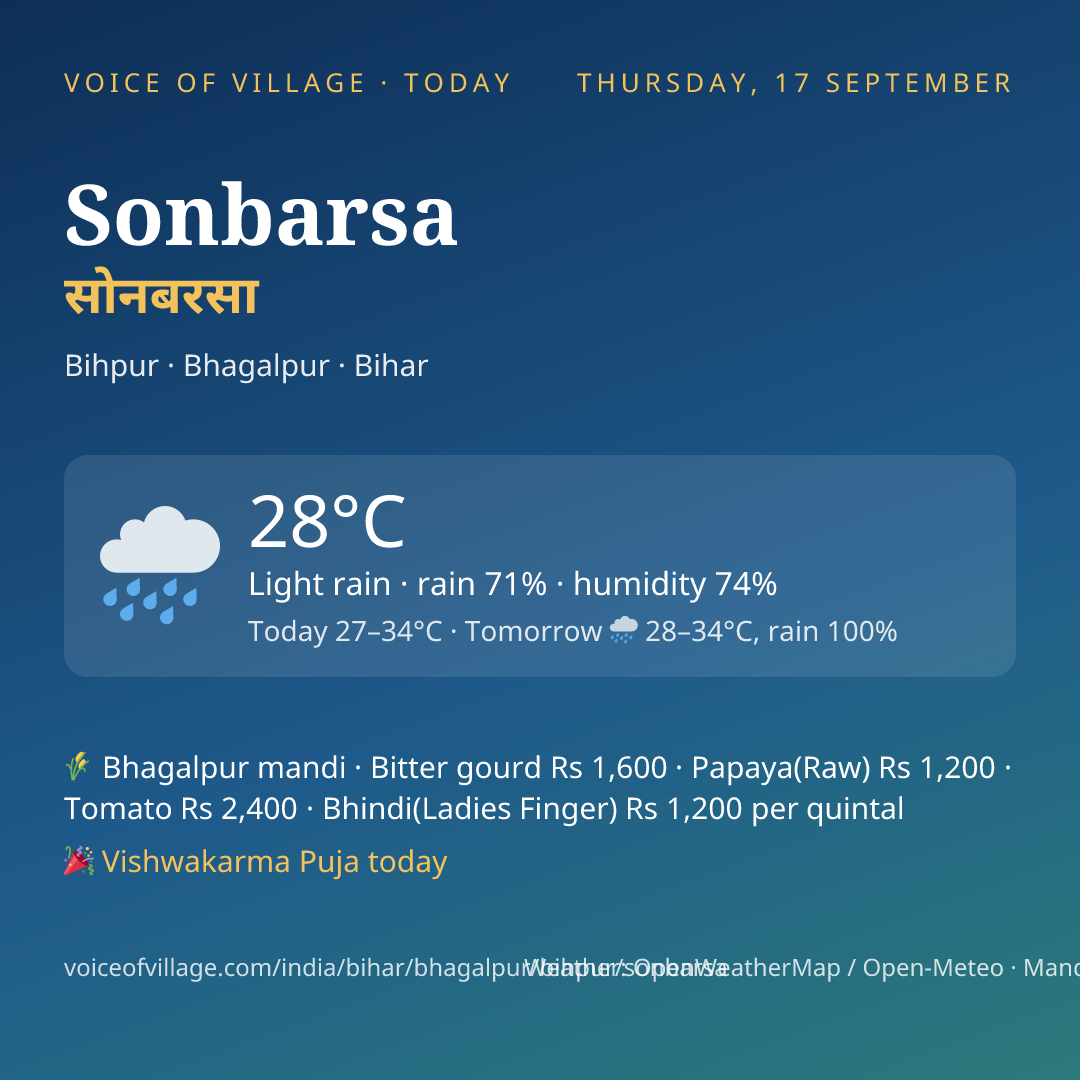 Sonbarsa today