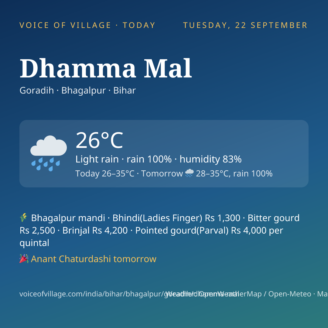 Dhamma Mal today