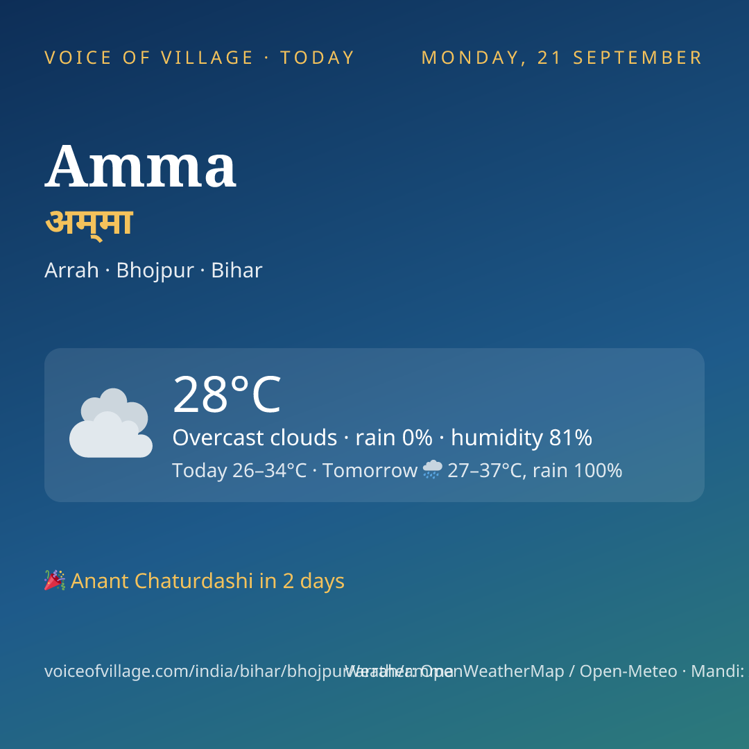 Amma today