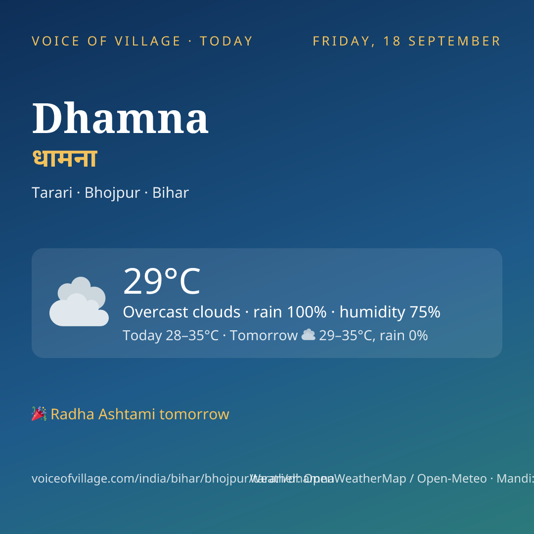 Dhamna today