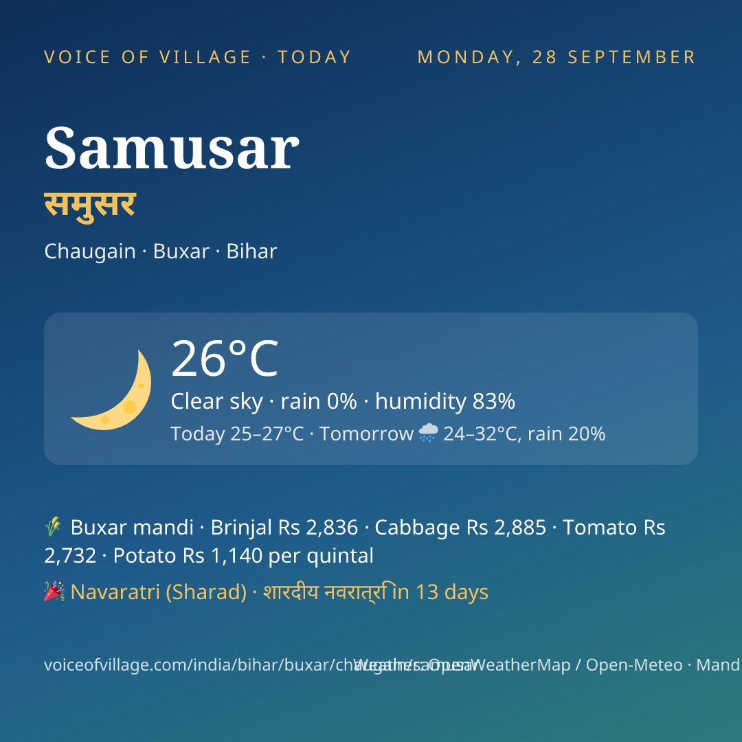 Samusar today