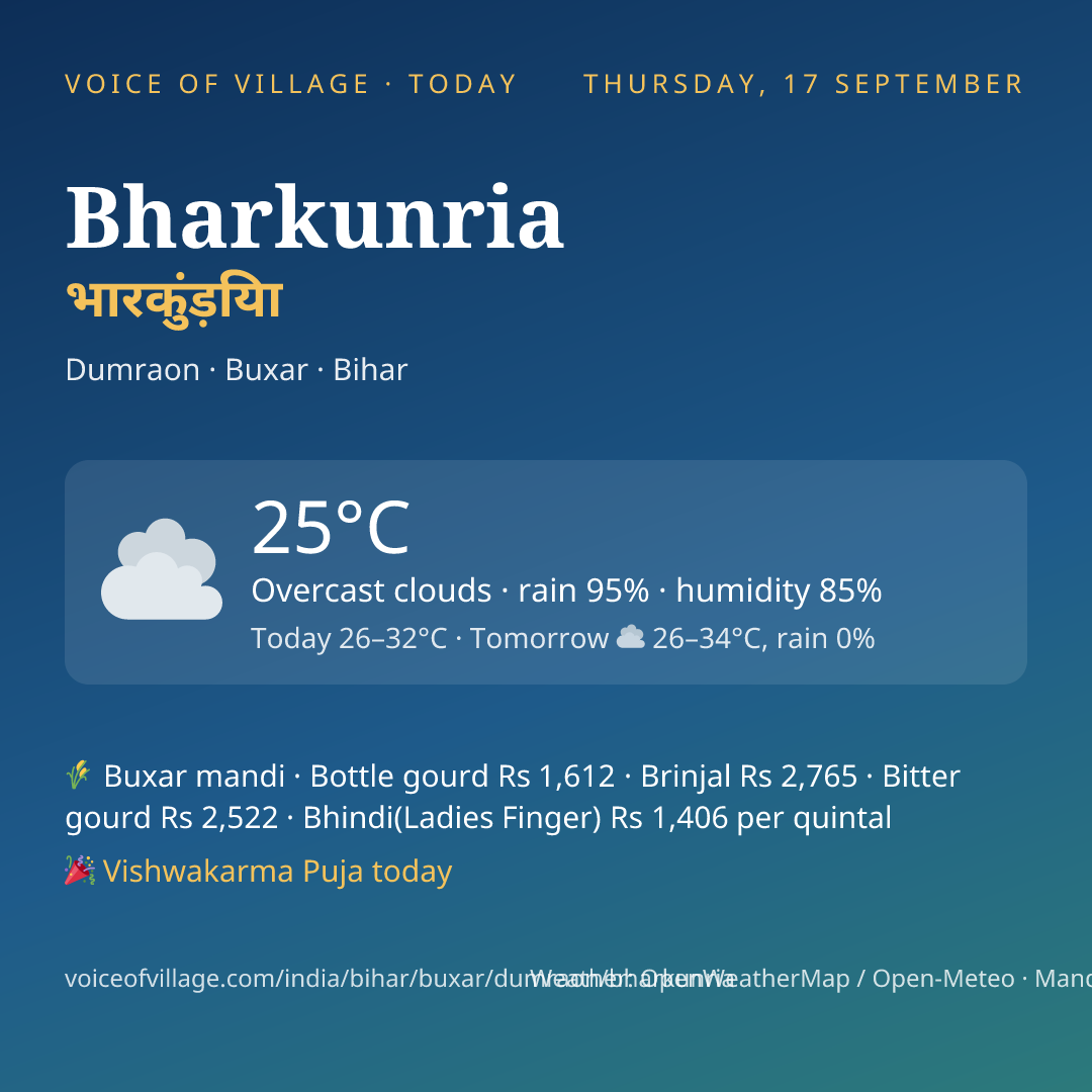 Bharkunria today