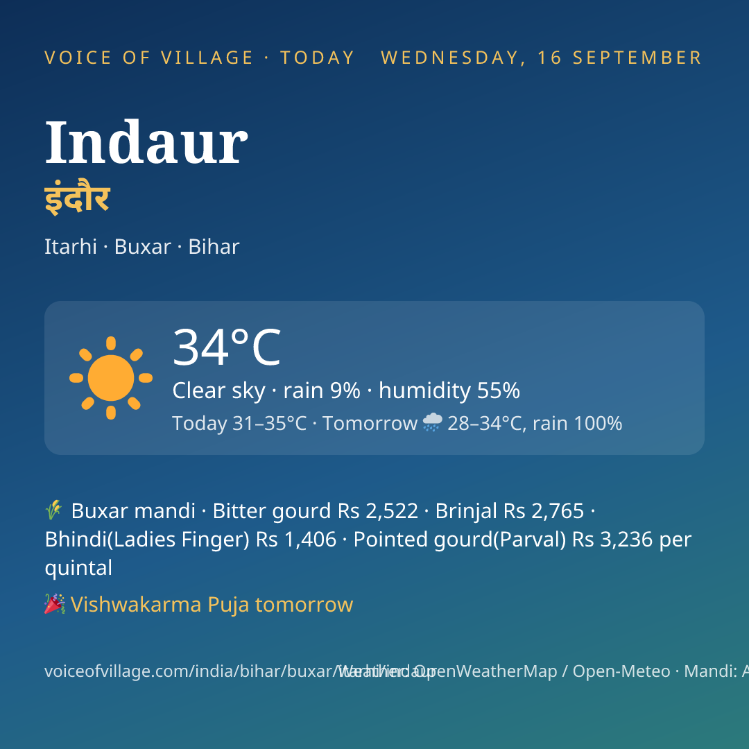 Indaur today