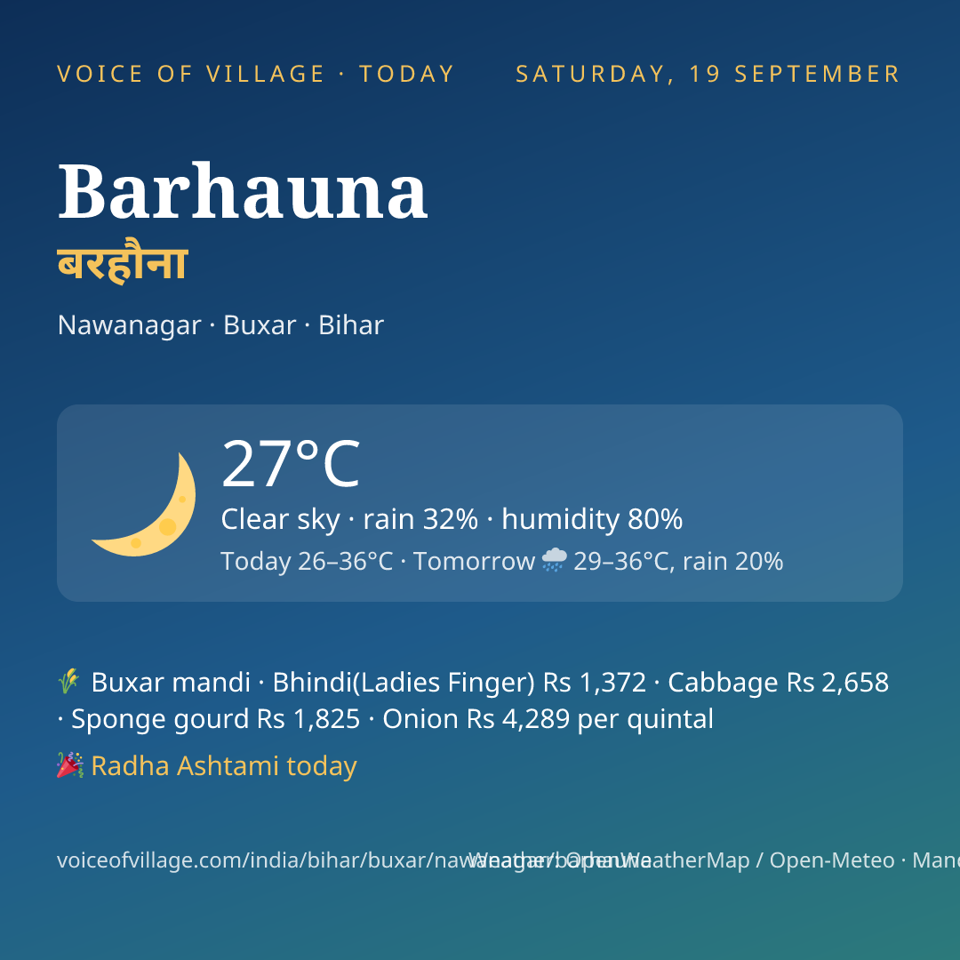 Barhauna today