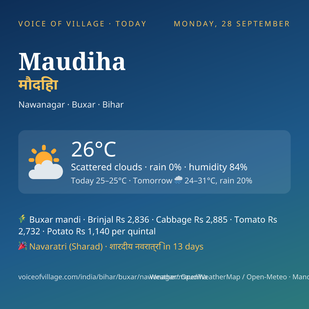 Maudiha today