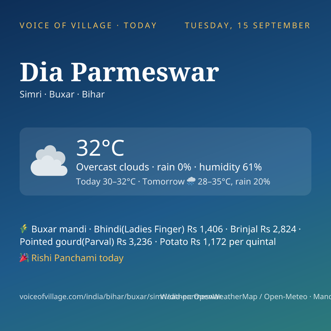 Dia Parmeswar today