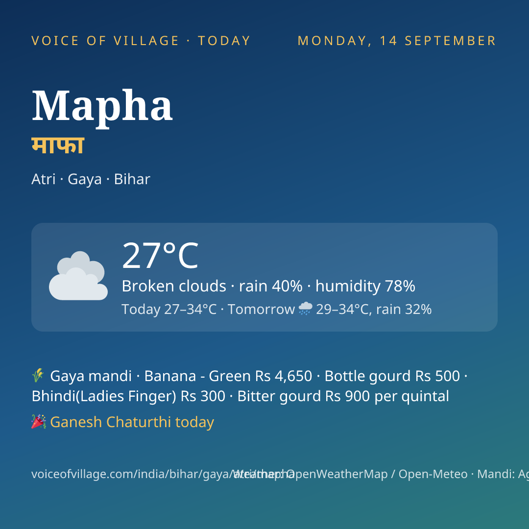 Mapha today