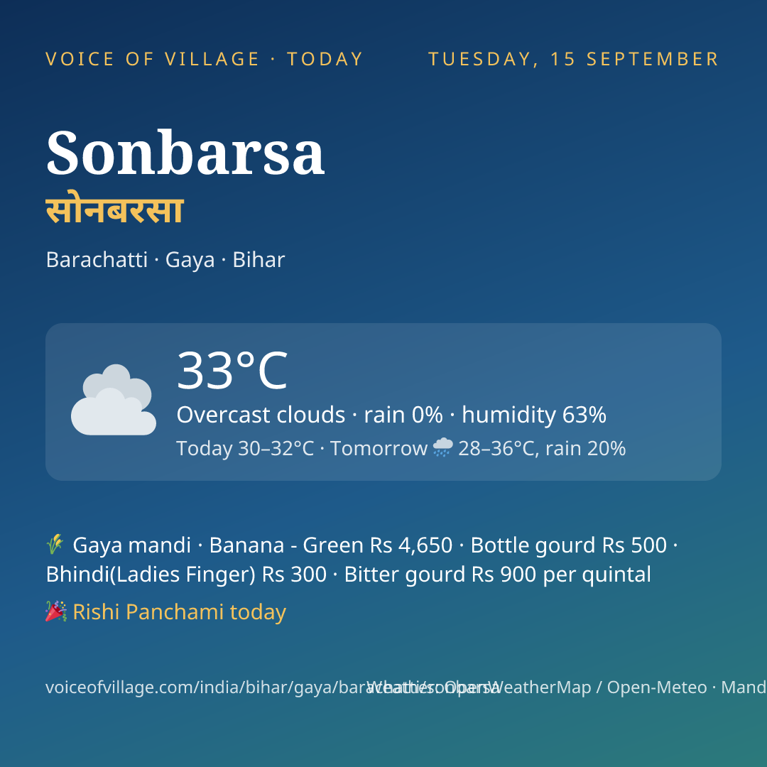 Sonbarsa today