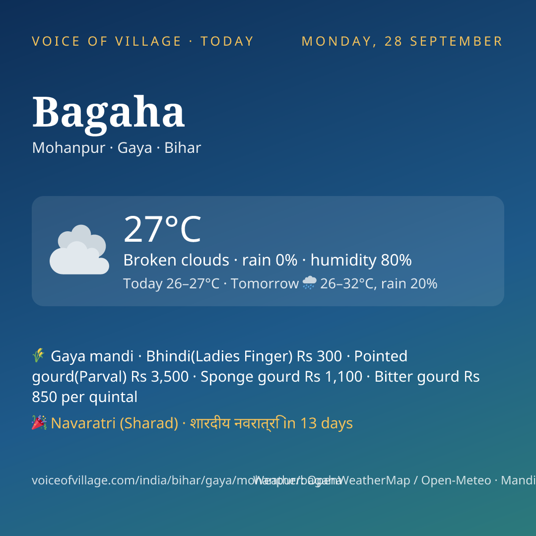 Bagaha today