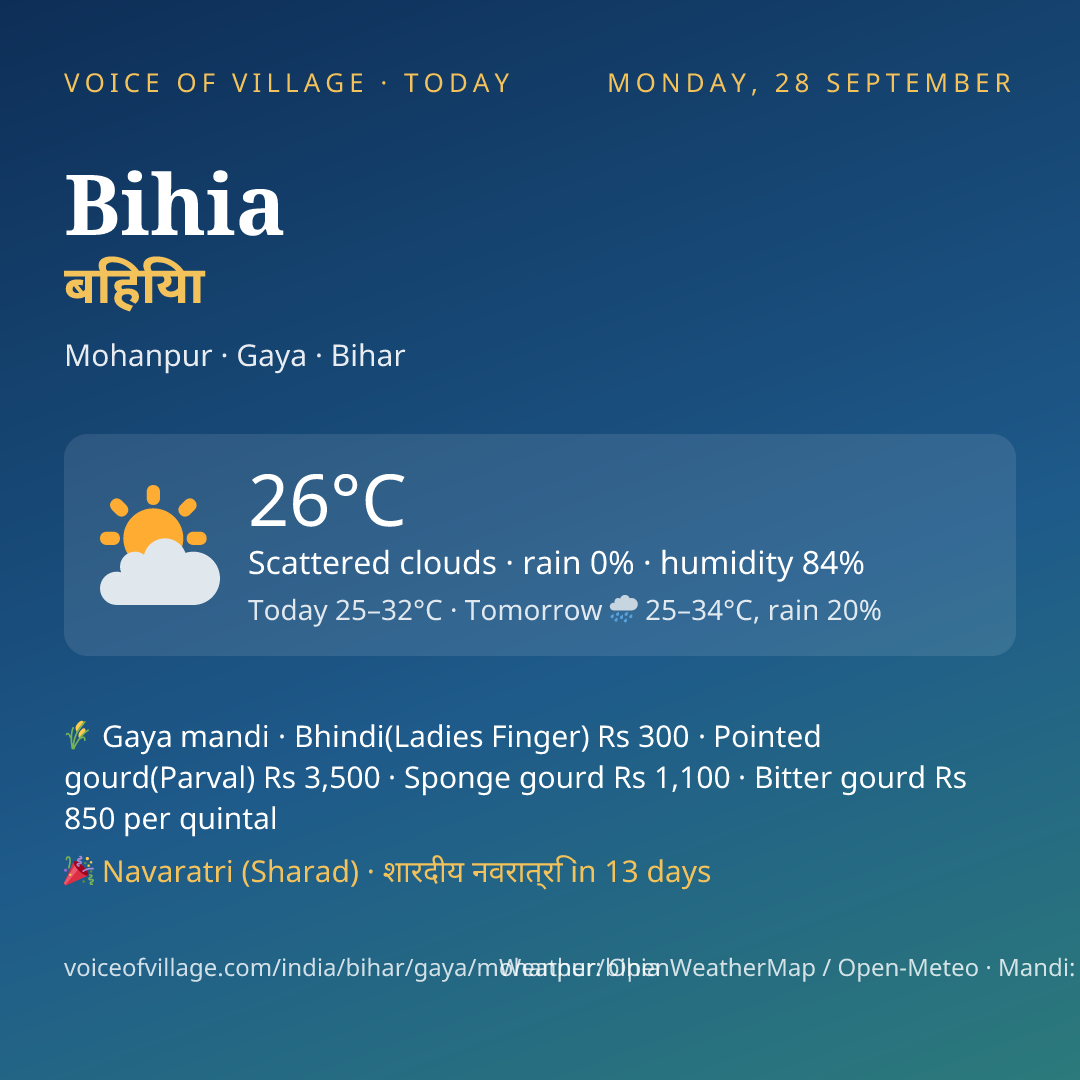 Bihia today