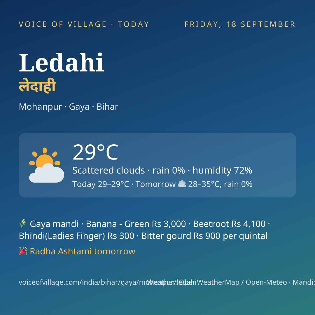 Ledahi today