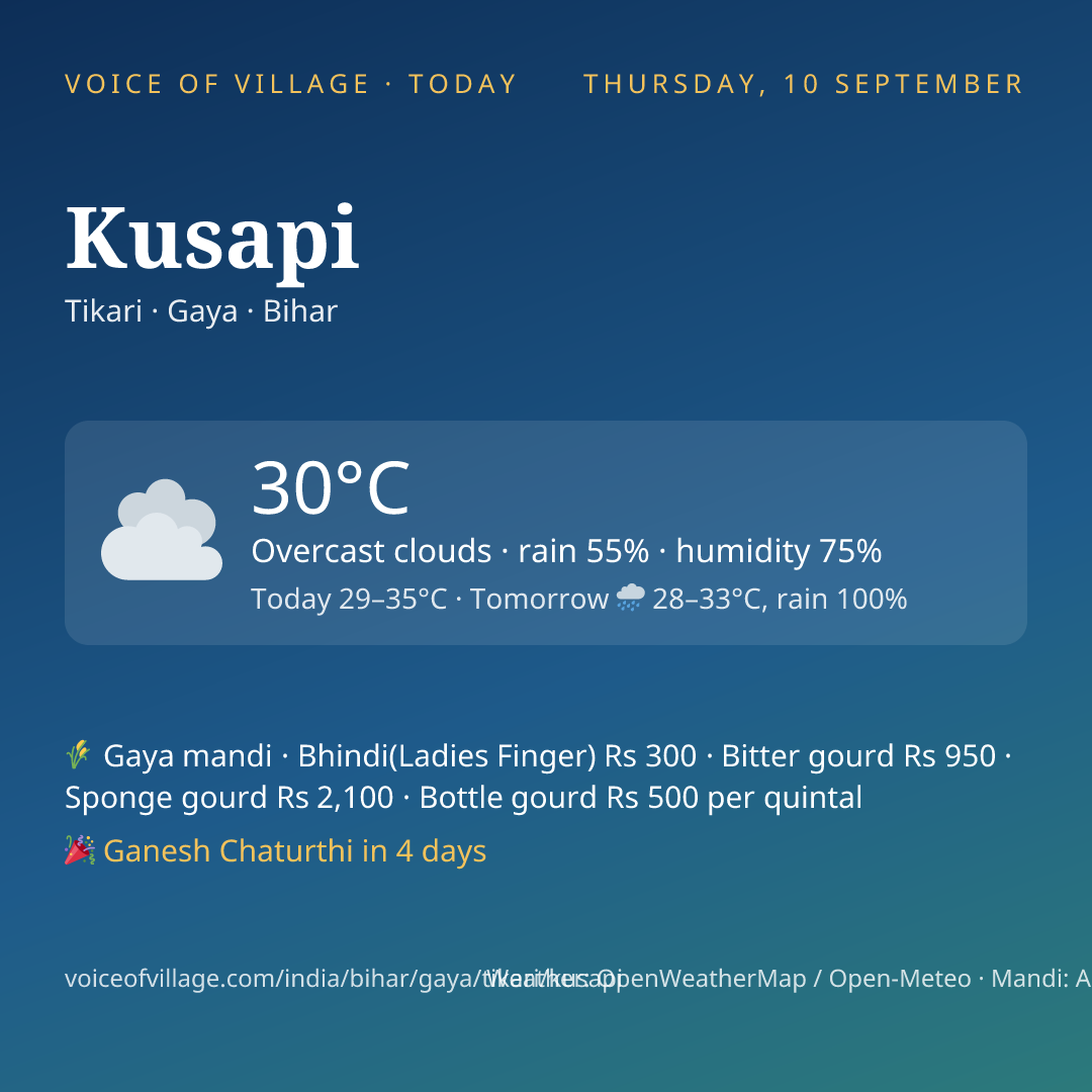 Kusapi today