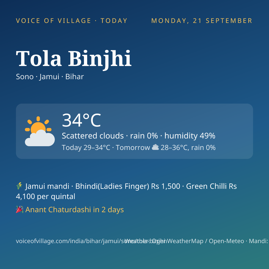 Tola Binjhi today