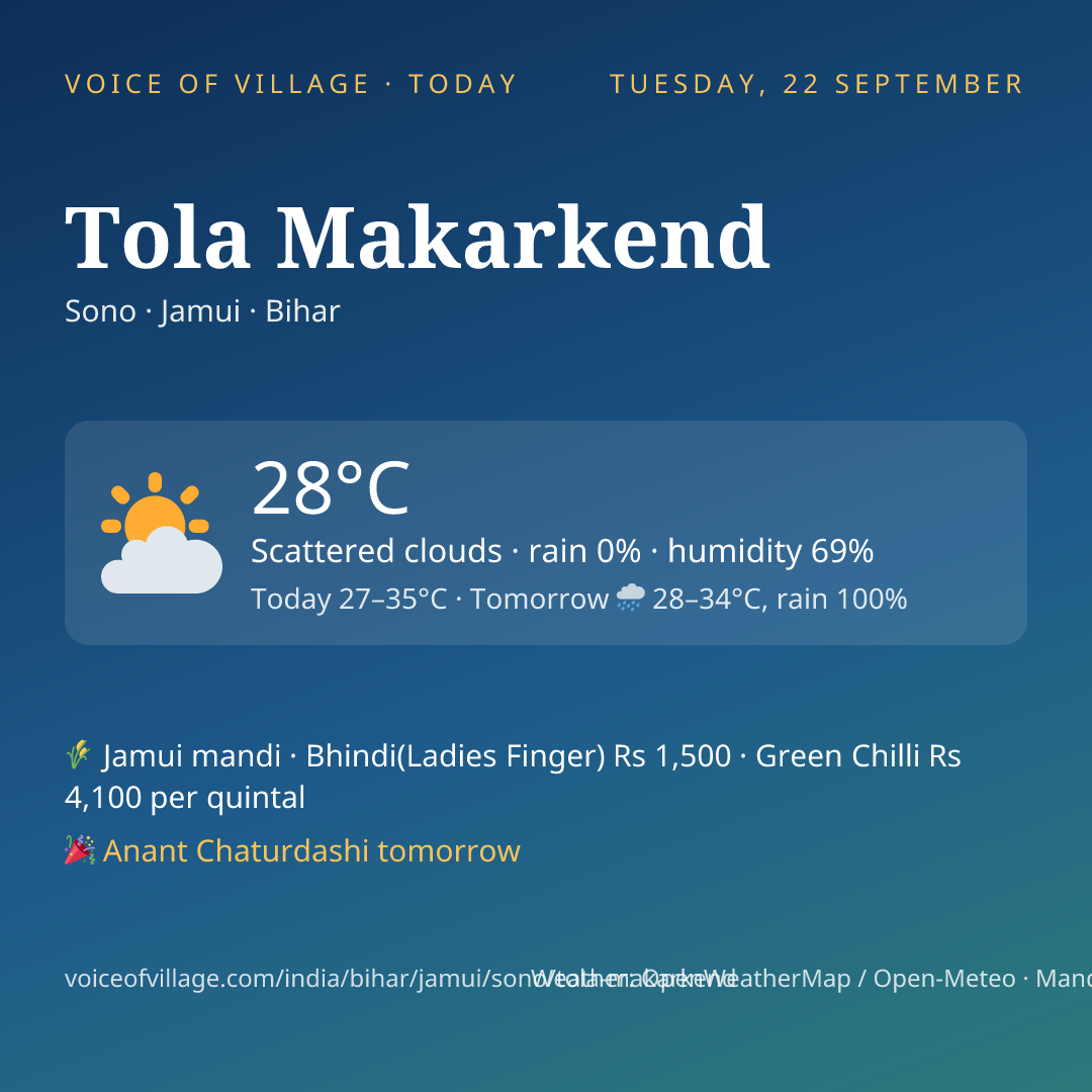 Tola Makarkend today