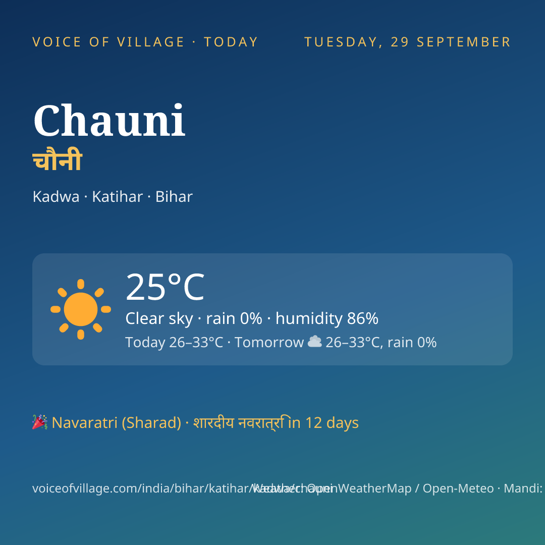 Chauni today