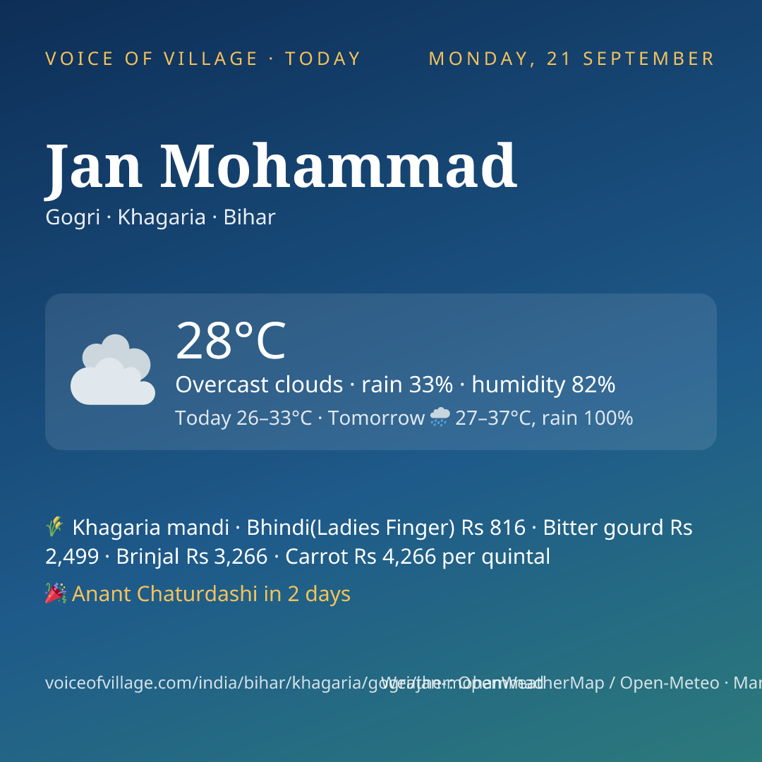 Jan Mohammad today