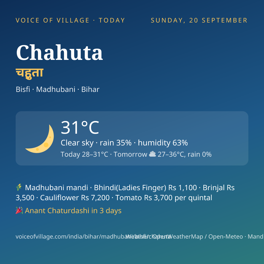 Chahuta today