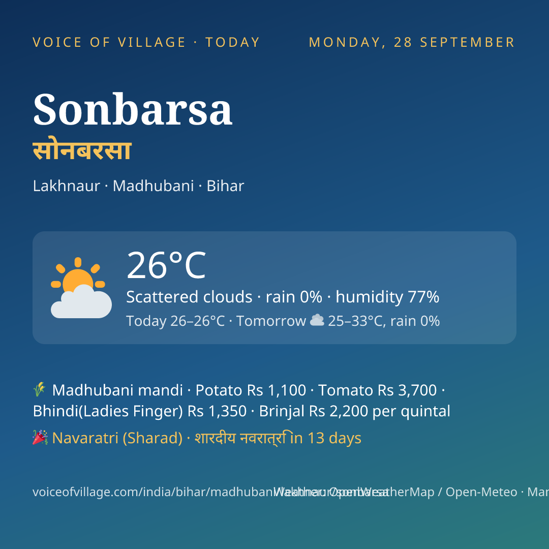 Sonbarsa today