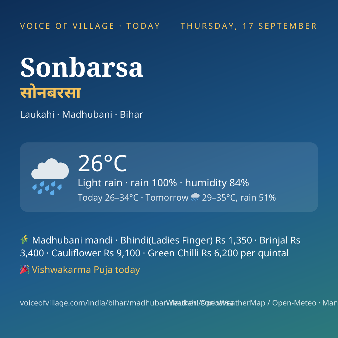 Sonbarsa today