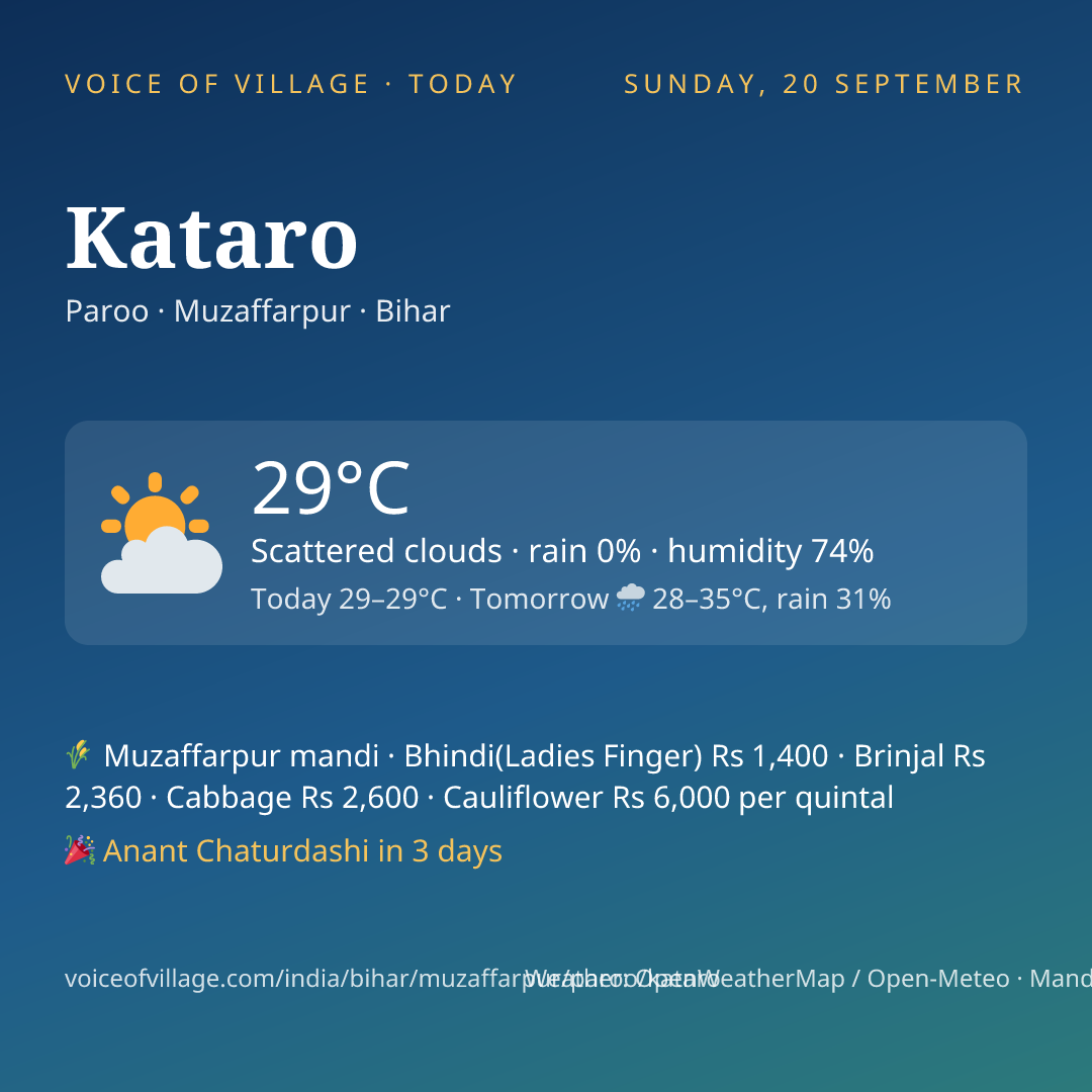 Kataro today